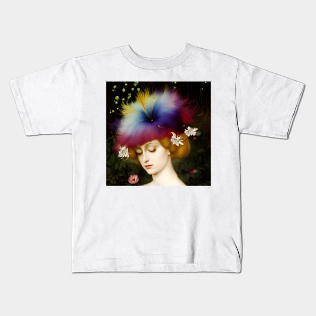 Feather Head Kids T-Shirt by PurplePeacock